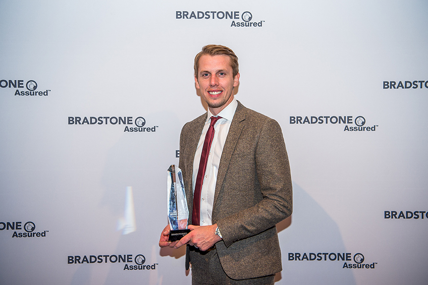 Winslade Landscapes Dan Grimes with their Bradstone Assured award